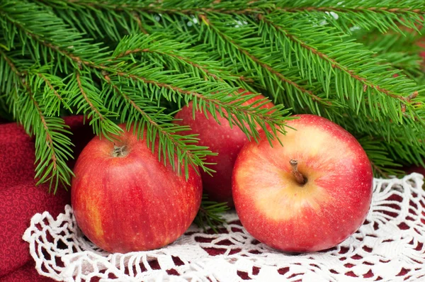 Vánoční jablka — Stock fotografie