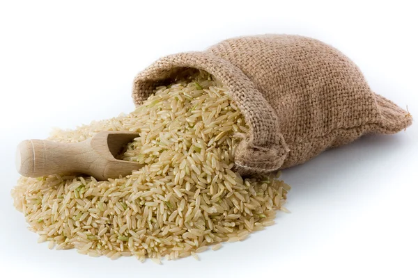Natural brown rice — Stock Photo, Image