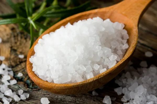 Sea salt and rosemary — Stock Photo, Image