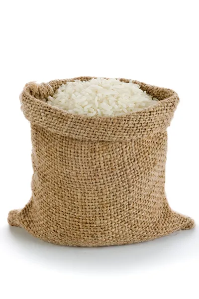 Rice in sack — Stock Photo, Image