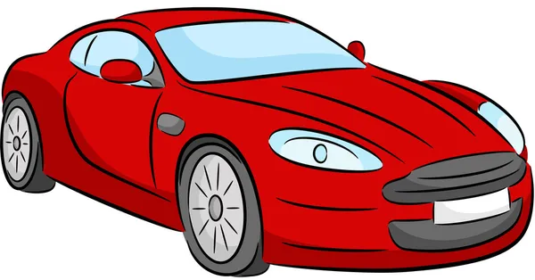 Coche rojo — Vector de stock