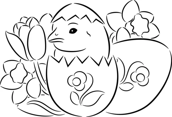 Easter chick — Stock Vector