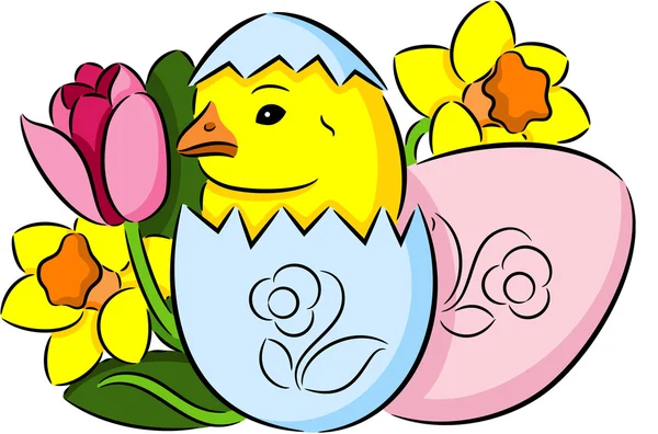 Easter chick — Stock Vector