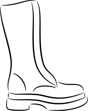 Askerler tarafından kullanılan yüksek bilekli sağlam çizme.