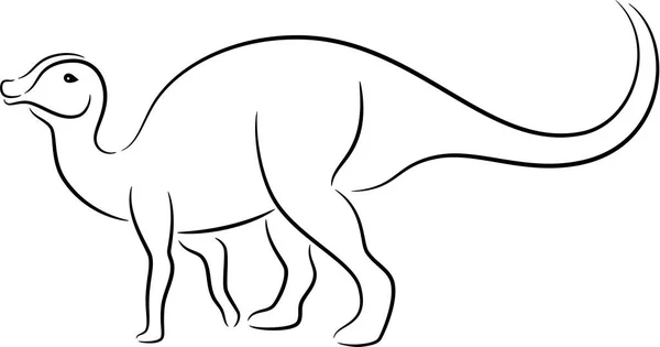 Illustration Big Dinosaur Isolated — Stock Vector