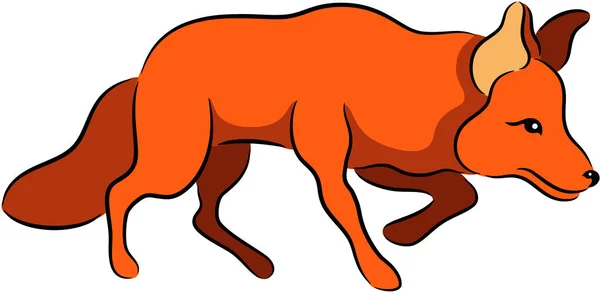 Ilustrace Divoké Lišky Izolované — Stockový vektor