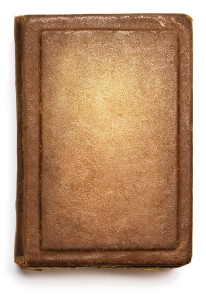Cubierta del libro viejo, textura en blanco diseño grunge vacío sobre fondo blanco — Foto de Stock