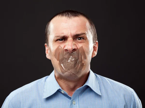 Silenced businessman — Stock Photo, Image