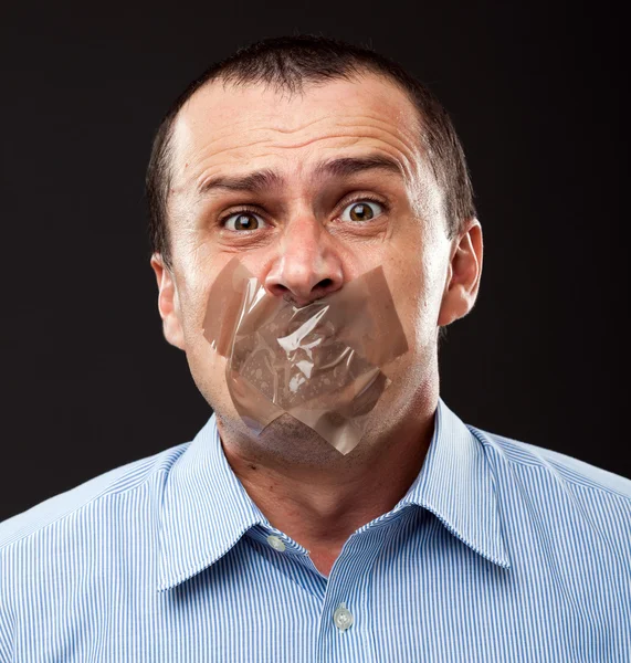 Silenced businessman — Stock Photo, Image