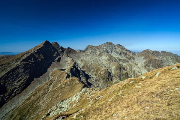Mavi gökyüzü olan dağ manzarası — Stok fotoğraf
