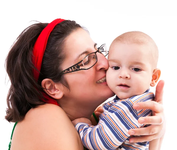 Mãe e filho felizes — Fotografia de Stock