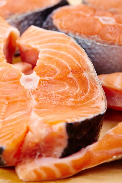 Rode zalm segmenten — Stockfoto