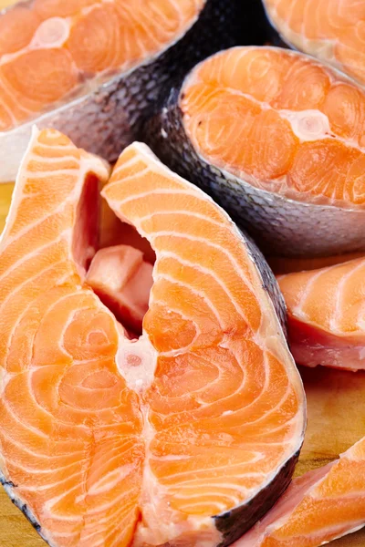 Scheiben roter Lachs — Stockfoto