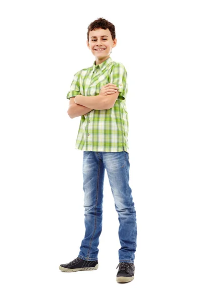 Έφηβος σε καρό πουκάμισο — Φωτογραφία Αρχείου