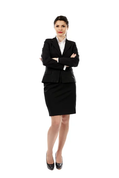 Pretty young businesswoman in full length pose — Stock Photo, Image