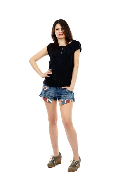 Young girl in full length — Stock Photo, Image