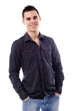 Closeup de joven casual