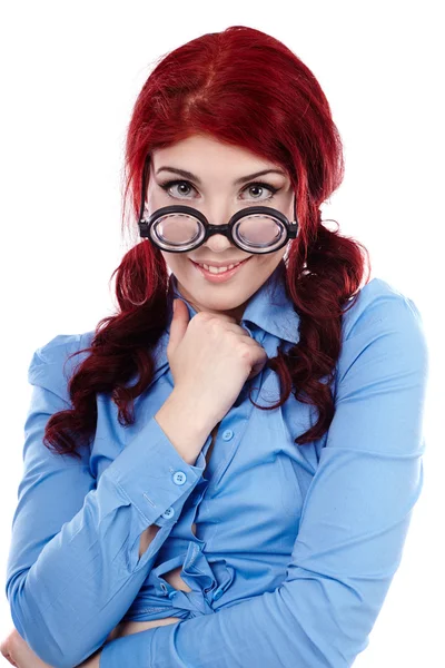 Closeup of pretty young schoolgirl — Stock Photo, Image