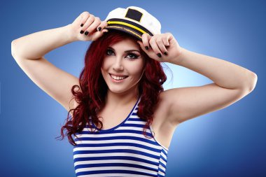 Genç denizci kız portre