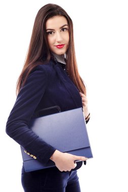 mavi bir çanta holding iş kadını