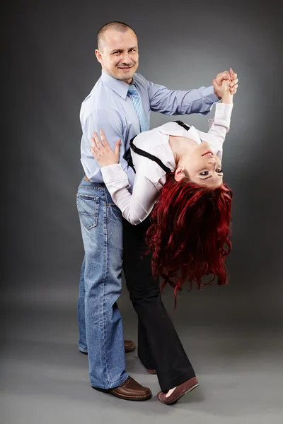 Business partners dancing — Stock Photo, Image