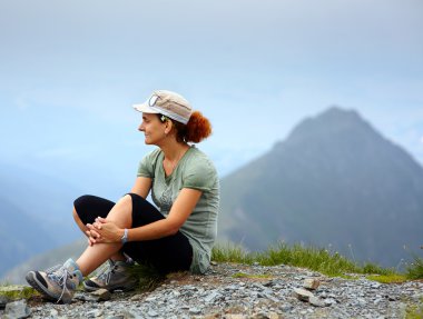 dağ, istirahat kadın