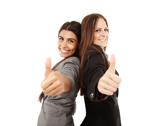 Geschäftsfrauen machen Daumen hoch — Stockfoto