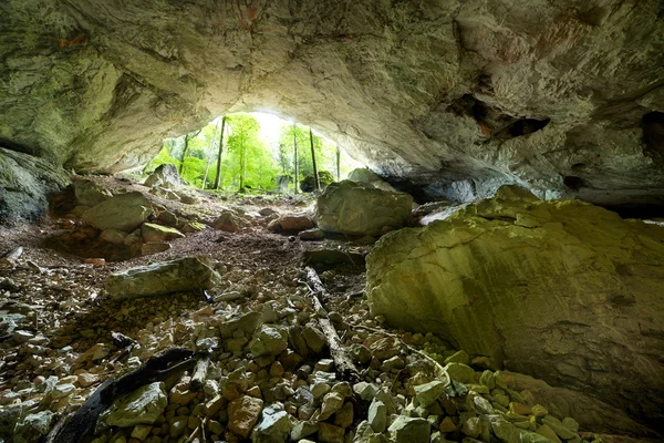 Galbena řeka v jeskyni pohoří apuseni — Stock fotografie