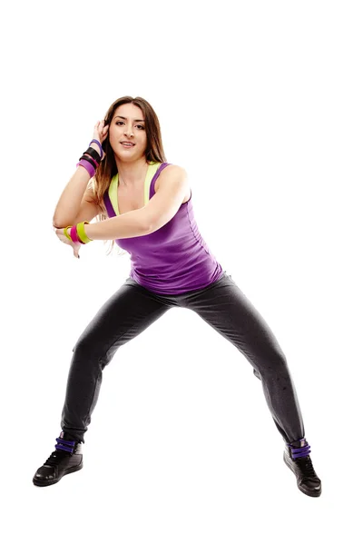 Young athletic woman doing dance moves — Stock Photo, Image