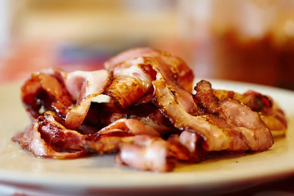 Fried bacon strips — Stock Photo, Image