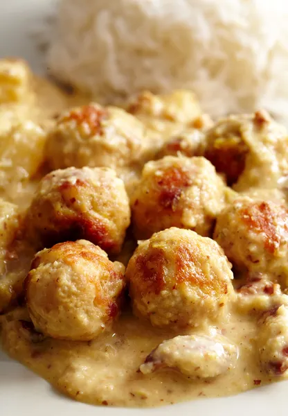 Turkey meat ball and pineapple curry — Stock Image Turkey meat ball and pineapple curry Stock Picture