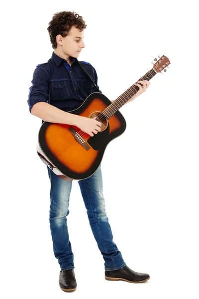 Підліток грає гітара — стокове фото