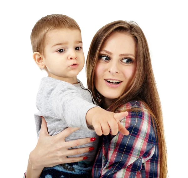 Mãe e filho felizes — Fotografia de Stock