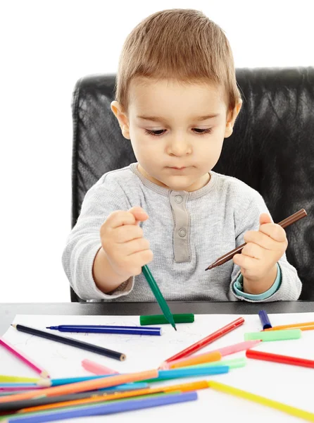 Toddler drawing — Stock Photo, Image