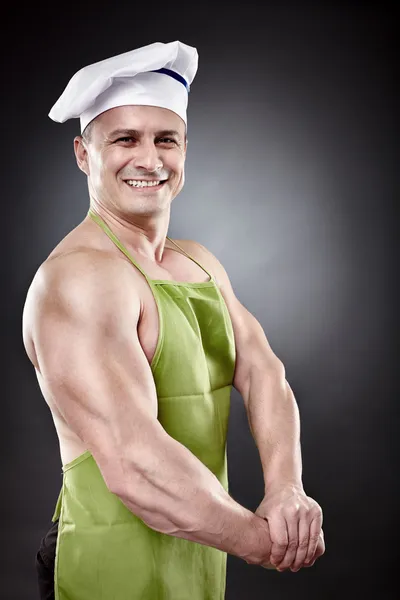 Passen van chef-kok — Stockfoto