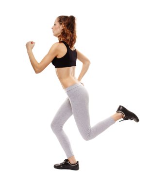 jogging yaparken atletik genç kadın