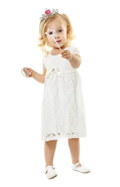 Little fairy with magic wand — Stock Photo, Image
