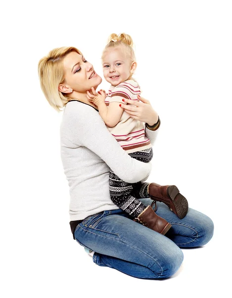 Glückliche Mutter und Tochter — Stockfoto