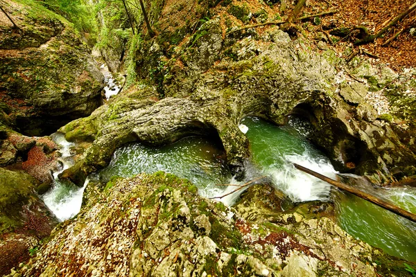 Бейле romane різьби по річці galbena в apuseni гори Ліцензійні Стокові Фото