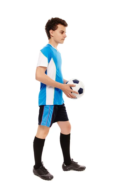Adolescente jogador de futebol — Fotografia de Stock