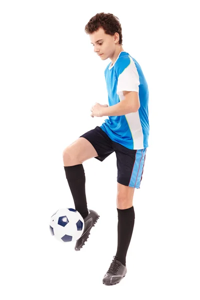 Jugador de fútbol adolescente — Foto de Stock