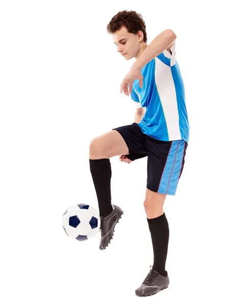 Adolescente jogador de futebol — Fotografia de Stock