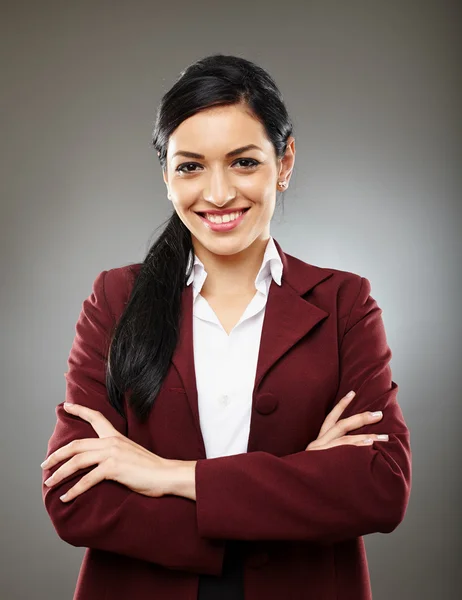 Happy hispanic businesswoman — Stock Photo, Image