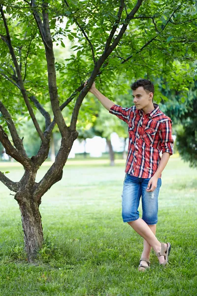 Teenage boy outdoor Royalty Free Stock Images