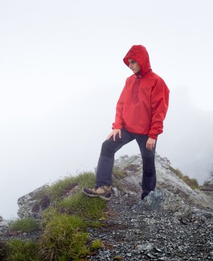 Genç hiker Dağı'nda