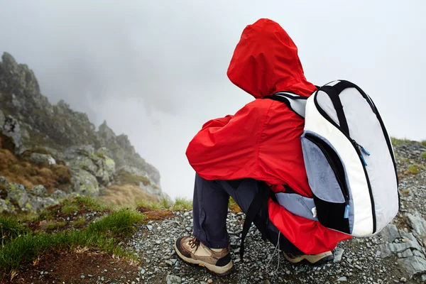 Att ha en paus från vandring — Stockfoto