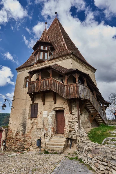 Sighisoara Roemenië September 19Th 2021 Beelden Met Enige Bewoonde Middeleeuwse — Stockfoto