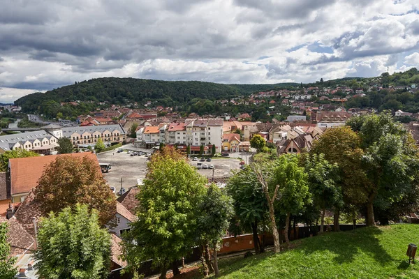 Sighisoara Rumunia Wrzesień 19Th 2021 Zdjęcia Jedyną Zamieszkałą Średniowieczną Cytadelą — Zdjęcie stockowe