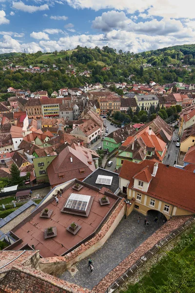 Sighisoara Rumunia Wrzesień 19Th 2021 Zdjęcia Jedyną Zamieszkałą Średniowieczną Cytadelą — Zdjęcie stockowe