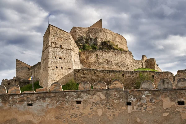 Αρχαία Μεσαιωνική Ακρόπολη Φρούριο Ψηλά Ένα Λόφο — Φωτογραφία Αρχείου